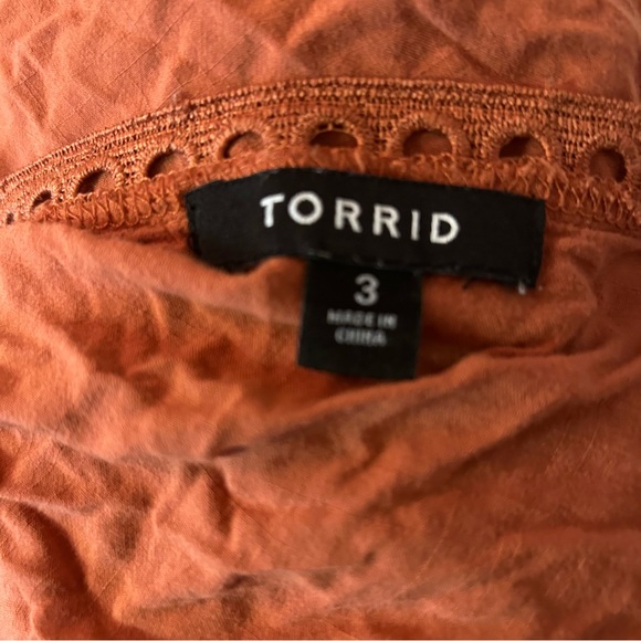 Torrid duster dress brown with lace inset sz 3X good condition - Picture 6 of 6